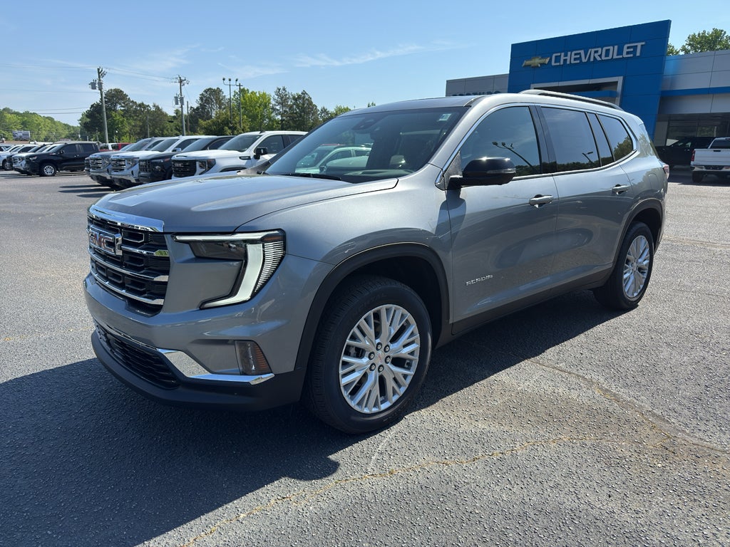 2026 GMC Acadia Elevation in Sterling Metallic — front three-quarter view