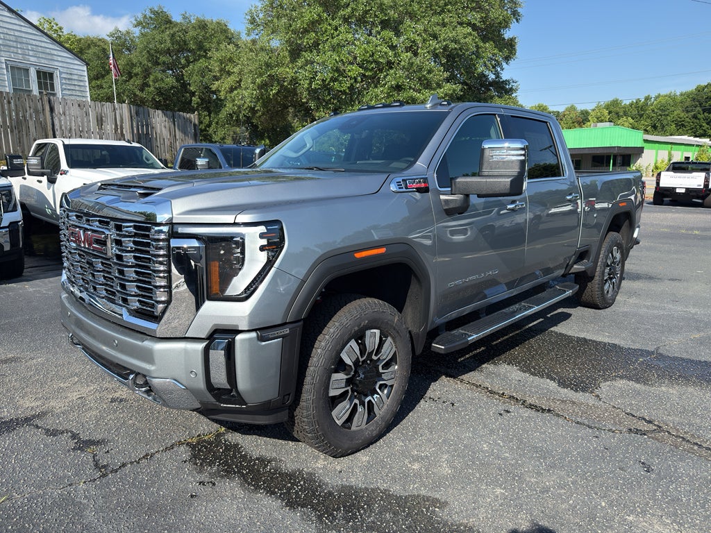 2026 GMC Sierra 2500 HD Denali in Sterling Metallic — front three-quarter view